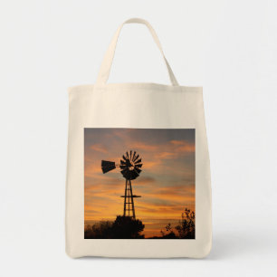 Windmühlen-Silhouette LEBENSMITTELGESCHÄFT-TASCH Tragetasche