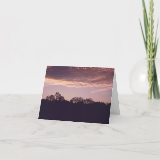 Windmühlen-Sonnenuntergang Notecard #1 Karte (Vorderseite)