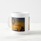 Windmühlen-Sonnenuntergangkaffee-Tasse Kaffeetasse (Vorderseite Links)