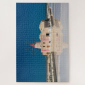 Windmühlen- und Salzwannen an der Saline von Puzzle (Vertikal)