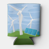 Windmühlen und Solarzellen Dosenkühler (Vorderseite)