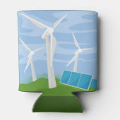 Windmühlen und Solarzellen Dosenkühler (Rückseite)