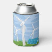 Windmühlen und Solarzellen Dosenkühler (Kanne Rückseite)
