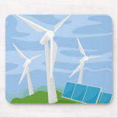 Windmühlen und Solarzellen Mousepad (Vorne)