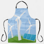 Windmühlen und Solarzellen Schürze (Vorderseite)
