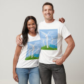 Windmühlen und Solarzellen T-Shirt (Unisex)