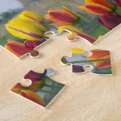 Windmühlen und Tulpen entlang des Kanals in Puzzle (Seite)