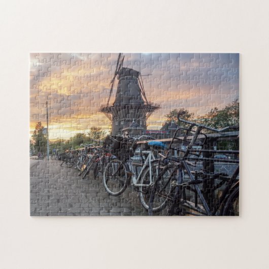 Windmühlen von Amsterdam Holland. Jigsaw Puzzle (Horizontal)
