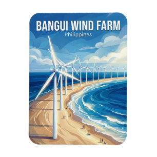 Windmühlen von Bangui Philippinen Magnet
