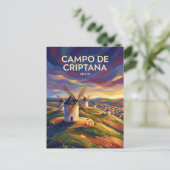 Windmühlen von Campo de Criptana Spanien Postkarte (Stehend Vorderseite)
