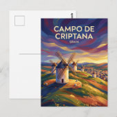 Windmühlen von Campo de Criptana Spanien Postkarte (Vorne/Hinten)