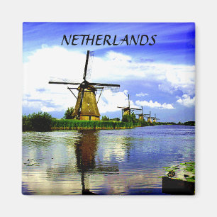 WINDMÜHLEN VON KINDERDIJK, DIE NIEDERLANDE MAGNET