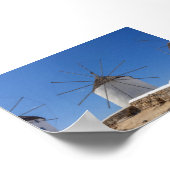 Windmühlen von Mykonos Poster (Ecke)