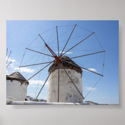 Windmühlen von Mykonos Poster (Vorne)