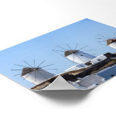 Windmühlen von Mykonos Poster (Ecke)