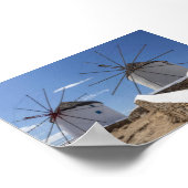 Windmühlen von Mykonos Poster (Ecke)