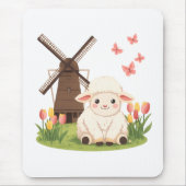 Windmühlenwiese Schafe Mousepad (Vorne)