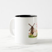 Windmühlenwiese Schafe Zweifarbige Tasse (Vorderseite Links)