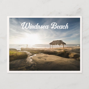 Windnsea Beach La Jolla Sonnenuntergang San Diego  Postkarte