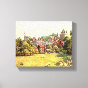 Windor Schloss von den Feldern, Berkshire, England Leinwanddruck