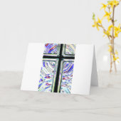 Window Art Cross 2 Karte (Gelbe Blume)