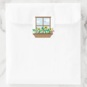 Window-Blume Quadratischer Aufkleber (Tasche)