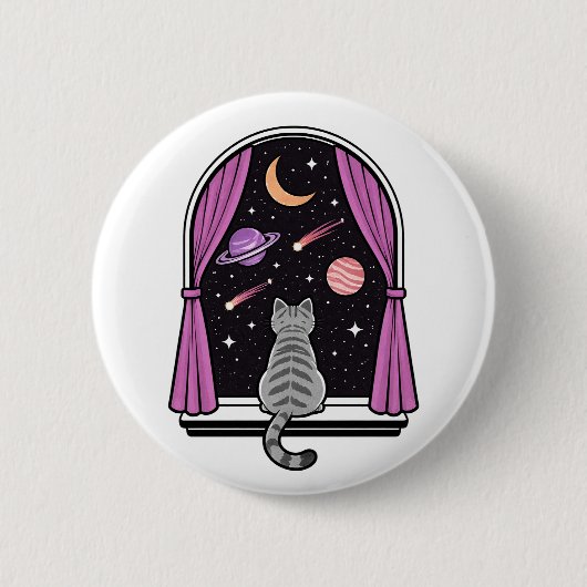 Window Cat Button (Vorderseite)