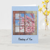 Window Cherry Blossom Tree Karte (Gelbe Blume)