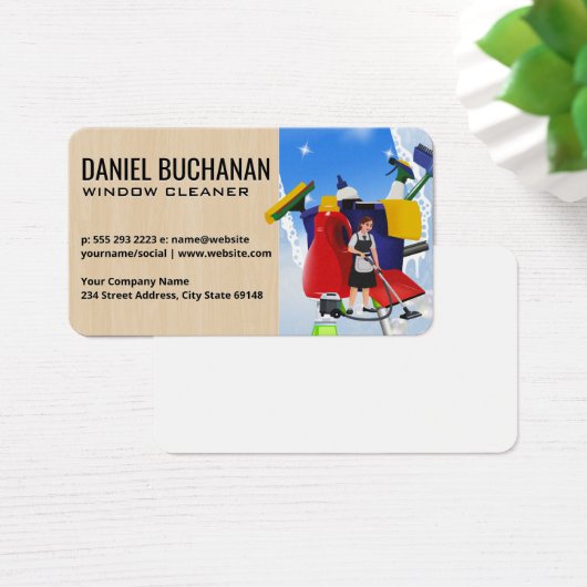 Window Cleaning | Squeegee | Maid (Schreibtisch)