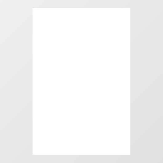 Window Cling, Size: 20.00" x 30.00", Style: Opaque Fensteraufkleber (Blatt)