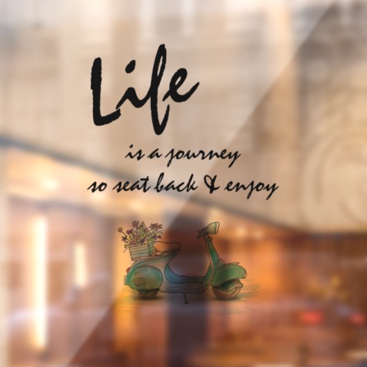 Window Clying - Französisch Scooter Life ist eine  Fensteraufkleber (Blatt 2)