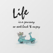 Window Clying - Französisch Scooter Life ist eine  Fensteraufkleber (Blatt)