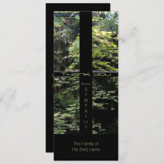 Window Cross on Nature Garden Beileid Vielen Dank  Einladung