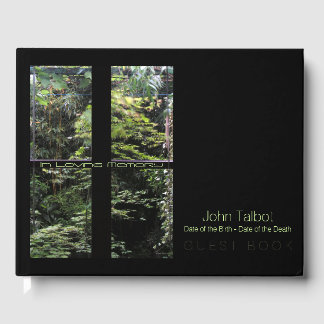 Window Cross on Nature Garden Memorial Gästebuch