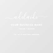 Window Decal Clings Business Zuhause Script Name-Z Fensteraufkleber (Blatt)