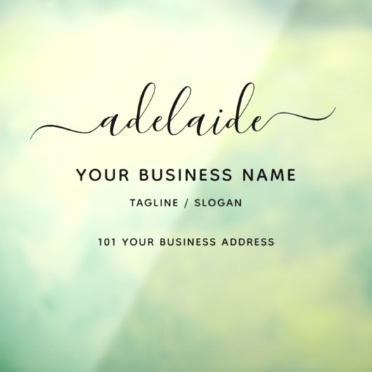 Window Decal Clings Business Zuhause Script Name-Z Fensteraufkleber (Blatt 3)