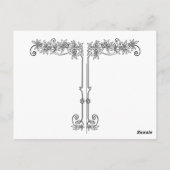 WINDOW GARDEN, ART DECO LADY: Seegrün Postkarte (Rückseite)