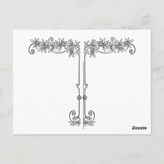 WINDOW GARDEN, ART DECO LADY: SOMMERGRÜNTÖNE POSTKARTE (Rückseite)