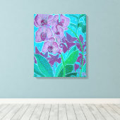 Window Garden Orchid Blume Blumenbemalung Leinwanddruck (Insitu (Holzboden))