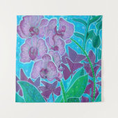 Window Garden Orchid Blume Florenz Wandteppich (Vorderseite)