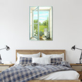 "Window Garden View" Canvas Print Leinwanddruck (Insitu (Schlafzimmer))