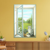 "Window Garden View" Canvas Print Leinwanddruck (Insitu (Wohnzimmer))