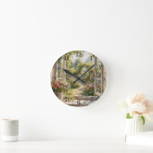 Window & Garden Wall Clock — Charming Nature Desig Runde Wanduhr (Zuhause)