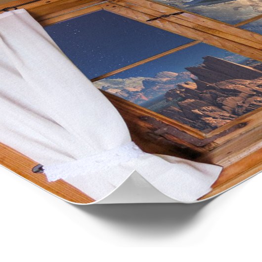 Window Imitats View Fantasy World Planet Alien Spa Poster (Ecke)