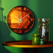 Window light Abstract Art Round Große Wanduhr