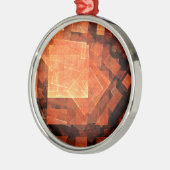 Window light Abstract Art Round Silbernes Ornament (Links)