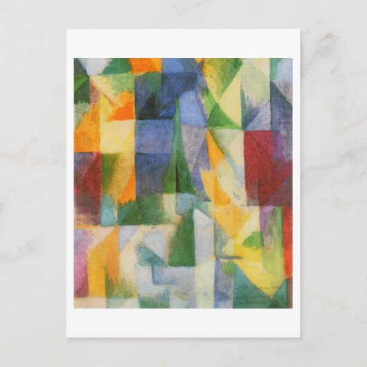 Window Painting von Robert Delaunay Postkarte (Vorderseite)