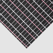 Window Pane Print in Black and White with Pink Seidenpapier (Ausschnitt)