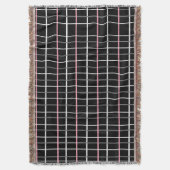 Window Pane Print in Schwarz/Weiß mit Rosa Decke (Vorderseite Vertikal)