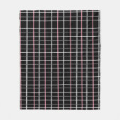 Window Pane Print in Schwarz/Weiß mit Rosa Fleecedecke (Vorderseite)